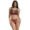 Subblime - 955540 Ensemble Soutien-Gorge À Fermeture Éclair En Cuir Verni Rouge L/Xl
